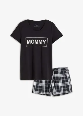 Black Plaid Short Pajamas