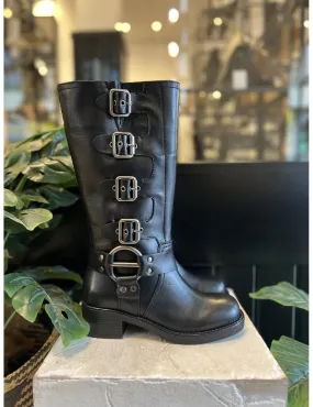 Black Selena Biker Boots