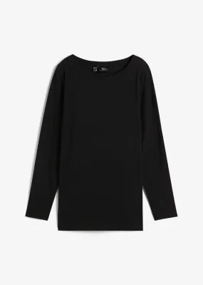 Loose Black Long Sleeve Tee.