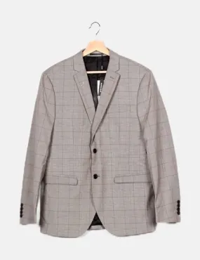 Gray Plaid Jack & Jones Blazer