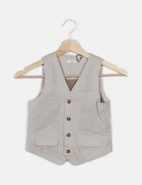 Beige Basic Vest - Shop Now