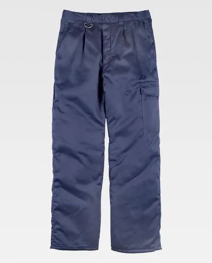Padded Elastic Waist Navy Pants