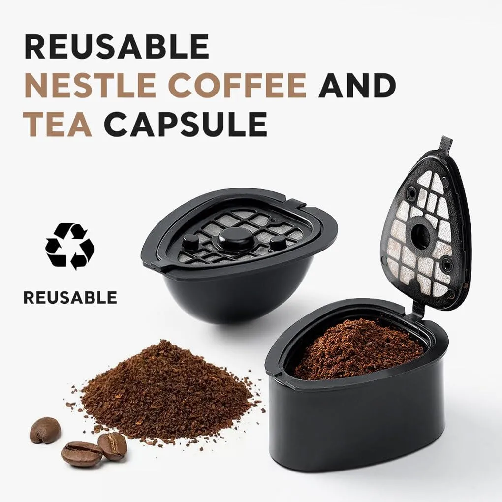 VUIUYOIES Filtro de cápsula de Red para té y café con Pantalla de Acero Inoxidable, Utensilios para café ABS de Calidad alimenta